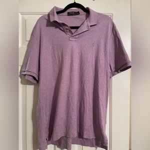 Lavender Polo with gray logo - large